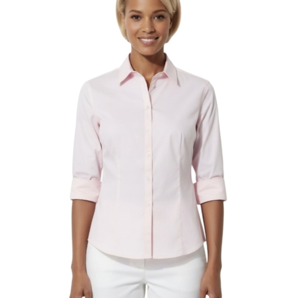 Brooks Brothers Shirt Pastel Pink Size 14 Women's Button Down Long Sleeve